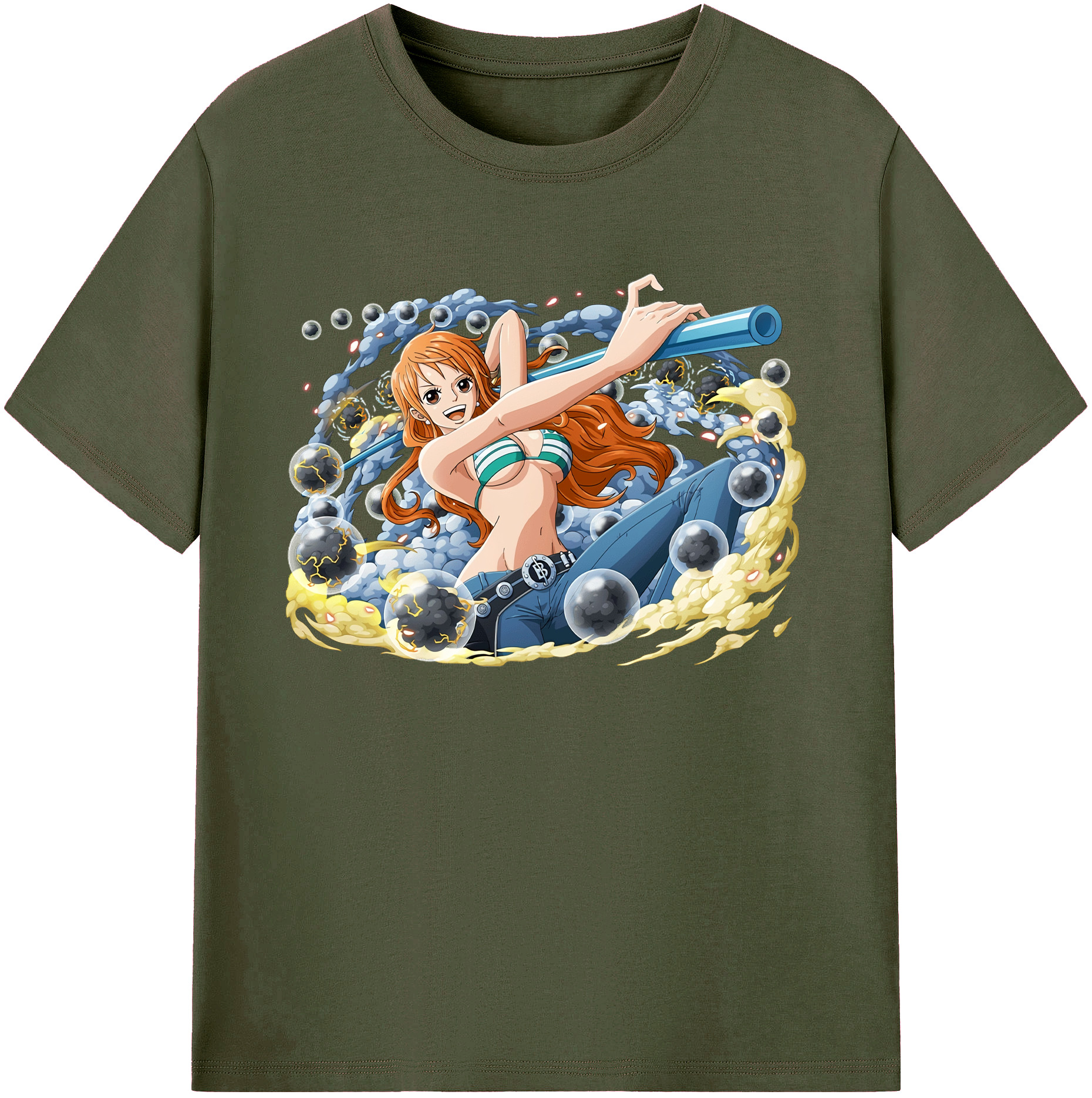 ワンピース ナミ ONE PIECE Nami 綿100％ メンズ半袖Tシャツ｜肌触りやわらか＆通気性